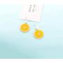 YOOE Geometric Cube Circle Tangerine Slices Lemon Dangle Earrings,Colorful Acrylic Fruits Pendant Earrings for Women Girls Birthday Gifts
