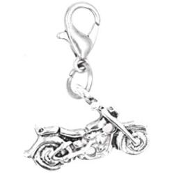 Its All About...You! Motorcycle Stainless Steel Clasp Clip on Charm 81C