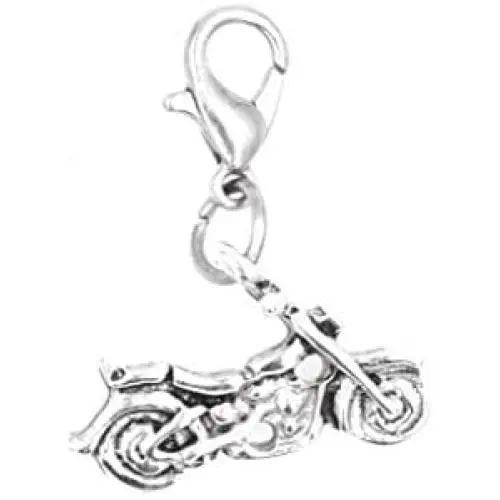 Its All About...You! Motorcycle Stainless Steel Clasp Clip on Charm 81C Its All About...You! Motorcycle Stainless Steel Clasp Clip on Charm 81C