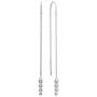 Dazzlingrock Collection 0.10 Carat (ctw) 18K Gold Round White Diamond Ladies Threader Earrings 1/10 CT
