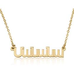 Personalized Armenian Font Name Necklace Custom Alphabet Pendant Letter Jewelry Gift For Her