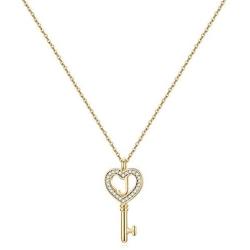 MONOZO Initial Necklace for Women Gold, 14K Gold Plated Letter Charm Necklaces Cubic Zirconia Pendant Key Initial Necklace for Women Her Teen Girls Birthday