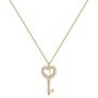 MONOZO Initial Necklace for Women Gold, 14K Gold Plated Letter Charm Necklaces Cubic Zirconia Pendant Key Initial Necklace for Women Her Teen Girls Birthday