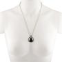LUX ACCESSORIES Halloween Silverton Black Cat Magic Witch Charm Pendant Necklace