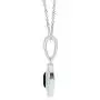 Blue Sapphire Evil Eye Pendant with Diamond Accents (3.5mm Blue Sapphire)