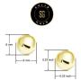 SOLIDGOLD - 14 Karat Real Gold Ball Stud Earrings 3-8mm | Yellow, Rose & White Gold