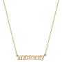 Mevecco Gold Dainty Mom Necklace,14K Gold Plated Cute Tiny Mama Personalized Name Charm Necklace Delicate Word Cubic Zirconia Mom Jewelry Gift for Mothers Day,Mothers Birthday
