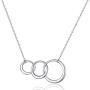 Personalized Gift for Mom, Daugther Grandmother-Sterling Silver Infinity 2-3 Interlocking Circles Pendant Necklace,16 Inch Choker Chain for Women Girls