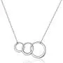 Personalized Gift for Mom, Daugther Grandmother-Sterling Silver Infinity 2-3 Interlocking Circles Pendant Necklace,16 Inch Choker Chain for Women Girls