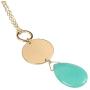LivingLife Long Necklace for Women, Teardrop Pendant Necklace with Chain Extenders Fashion Jewelry Gift for Monther’s Day, Anniversary