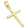Solid 14k Yellow Gold Classic Christian Cross Charm Pendant Solid 14k Yellow Gold Classic Christian Cross Charm Pendant