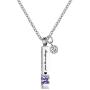 YSAHan Stainless Steel Cube Bar Urn Necklace Rectangle Pendant 12 Birthstone Cremation Memorial Jewelry for Women Filler Kit