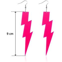 3 Pairs 80s Neon Earrings Pendant Retro Acrylic Drop Dangle for Women 80s Party
