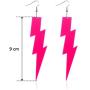 3 Pairs 80s Neon Earrings Pendant Retro Acrylic Drop Dangle for Women 80s Party