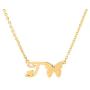 Silove Butterfly Initial Letter Necklaces Gold Choker Charm Necklace Stainless Steel Birthday Jewelry Gifts for Women Teen Girls