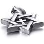 Elfasio Star of David Messianic Cross Men 316L Stainless Steel Necklace Pendant Chain Set 18-30 inch