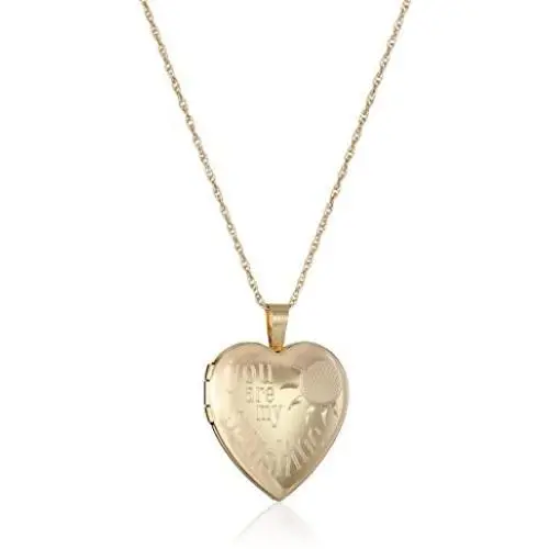 14k Yellow Gold-Filled ''You Are My Sunshine'' Locket Necklace