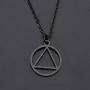Recovery AA Necklace Keychain Alcoholics Anonymous Gifts for Men Women