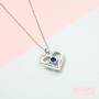 Flyow 925 Sterling Silver Rhodium Plated Cubic Zirconia Forever Love Heart Pendant Necklace for Women Jewelry Birthday Gift