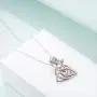 YFN Sterling Silver Celtic Triangle Trinity Knot Necklace Heart Rose Pendant Good Luck Irish Jewelry for Women Gifts YFN Sterling Silver Celtic Triangle Trinity Knot Necklace Heart Rose Pendant Good Luck Irish Jewelry for Women Gifts