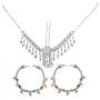 DEVIKA s CHOICE Range of Navratri Valentines Gift Ethnic Gujarati Indian Jewelry Necklace Sets with Earrings, Payals,Kamarpatta,Bindi for Women(Set5,1Haar Set Kamarpatta Tikka Nathni Payal (5 items))