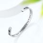 AryaHozel Inspirational Bracelet for Women Motivational Cuff Bangle Engraved Mantra Quote Stainless Steel Jewelry Personalized Gifts for Her Teen Girls Friendship Bracelet Birthday Graduation Presents