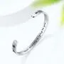 AryaHozel Inspirational Bracelet for Women Motivational Cuff Bangle Engraved Mantra Quote Stainless Steel Jewelry Personalized Gifts for Her Teen Girls Friendship Bracelet Birthday Graduation Presents