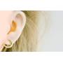 ONDAISY 20G Black Cz Boho Gypsy Planet Half Sun Crescent Sailor Luna Moon Ear Studs Piercing Earrings