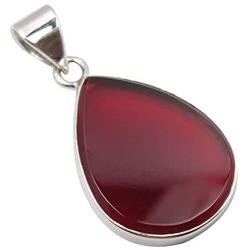 SilverStarJewel Carnelian Pendant 1.2'' Sterling Silver Gemstone Art Jewelery