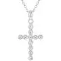 925 Sterling Silver Cross Necklace Jewelry Girls Kids Christening Pendant CZ 16'' 925 Sterling Silver Cross Necklace Jewelry Girls Kids Christening Pendant CZ 16''