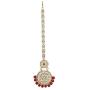 MUCH-MORE Indian Traditional Kundan Bridal Necklace Pearl & Colored Beads Bollywood Style Set for Women