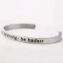 WUSUANED Inspirational Gift Be Brave Be Strong Be Badass Motivation Cuff Bracelet Strength Jewelry Encouragement Graduation Gift for Her