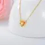 Solid 18k Gold Flower Pendant Necklace for Women, Real Gold Fine Jewelry Gifts for Wife/Girlfriend/Mother, Birthday Present for Her, 16+1 Inch Chain