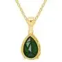 Jewel Zone US 14k Gold Over Sterling Silver 4.00 Ct Pear Cut Forest Green Simulated Helenite Pendant (4.00 Ct) Jewel Zone US 14k Gold Over Sterling Silver 4.00 Ct Pear Cut Forest Green Simulated Helenite Pendant (4.00 Ct)