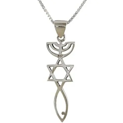 AJDesign Sterling Silver Messianic Seal Pendant Spiritual Religious Jewelry Grafted Necklace Pendant with Chain AJDesign Sterling Silver Messianic Seal Pendant Spiritual Religious Jewelry Grafted Necklace Pendant with Chain