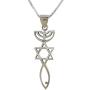 AJDesign Sterling Silver Messianic Seal Pendant Spiritual Religious Jewelry Grafted Necklace Pendant with Chain