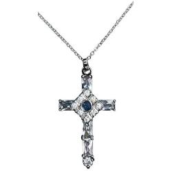 Lords Prayer Cross Necklace As Seen on TV Sterling Silver Crystals Gift Box