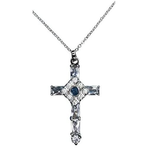 Lords Prayer Cross Necklace As Seen on TV Sterling Silver Crystals Gift Box