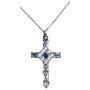 Lords Prayer Cross Necklace As Seen on TV Sterling Silver Crystals Gift Box