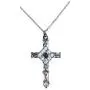Lords Prayer Cross Necklace As Seen on TV Sterling Silver Crystals Gift Box