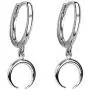 Tiny Moon Dangle Hoop Earrings for Women Girls Teens S925 Sterling Silver Charms Hoops Crescent Half Moon Horn Drop Tiny Cuff Cartilage Helix Minimalist Polished Earrings Fashion Jewelry