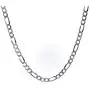 Pori Jewelers 925 Sterling Silver Figaro Pave Chain Necklace - 4mm - 7mm - Made in Italy Pori Jewelers 925 Sterling Silver Figaro Pave Chain Necklace - 4mm - 7mm - Made in Italy