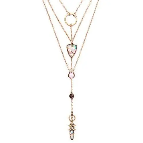 Exquisite Sequins Multilayer Pendant Necklace Multi-layer Bar Pendant Necklace Long Choker Necklace for Women Lady Girl Exquisite Sequins Multilayer Pendant Necklace Multi-layer Bar Pendant Necklace Long Choker Necklace for Women Lady Girl