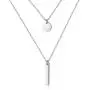 S925 Sterling Silver Bar Dot Vertical Double Layered Long Chain Choker Y Clavicle Necklace for Women Lady S925 Sterling Silver Bar Dot Vertical Double Layered Long Chain Choker Y Clavicle Necklace for Women Lady