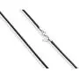 Miabella Genuine Italian 2mm Black or Brown Leather Cord Chain Necklace for Men Women with 925 Sterling Silver Clasp 14, 16, 18, 20, 22, 24, 26 Inch Made in Italy