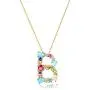 LAVLA Cubic Zirconia Initial Necklace for Women | Dainty Initial Necklace | 18k Gold Plated Colorful Crystal Letter Necklace for Girls LAVLA Cubic Zirconia Initial Necklace for Women | Dainty Initial Necklace | 18k Gold Plated Colorful Crystal Letter Necklace for Girls