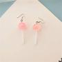 5 Pairs Cute Resin Round Heart-shaped Lollipop Drop Earring Handmade Candy Color Gradient Simulation Food Dangle Earring for Women Girl Funny Cartoon Friendship Jewelry