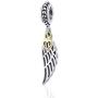 Sambaah Angel Wing Charm 925 Sterling Silver Wing Pendant Feather Charm Lucky Bracelets Charm