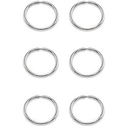 14K Gold Tiny Small Endless 10mm Thin Round Lightweight Unisex Hoop Earrings, Set of 3 Pairs