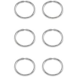 14K Gold Tiny Small Endless 10mm Thin Round Lightweight Unisex Hoop Earrings, Set of 3 Pairs